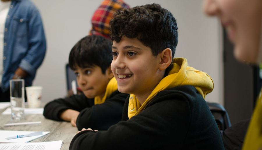 Young people taking part in a You Press workshop